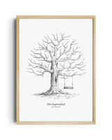 Fingeraftryk træ med gynge